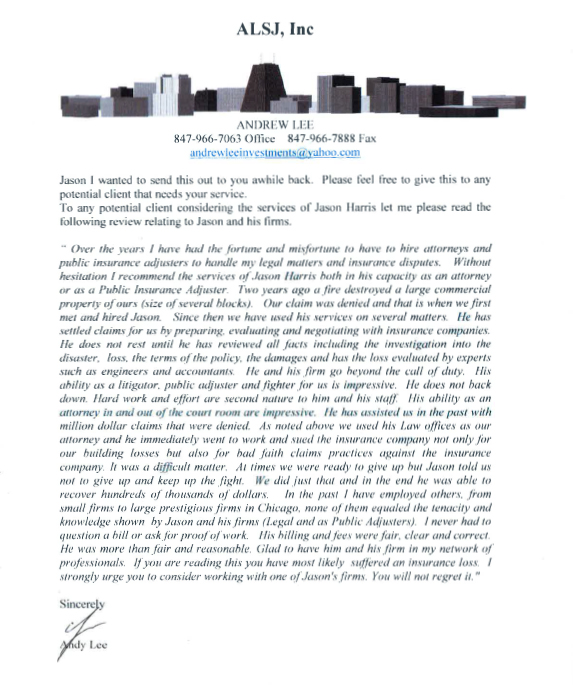 Andrew Lee Testimonial